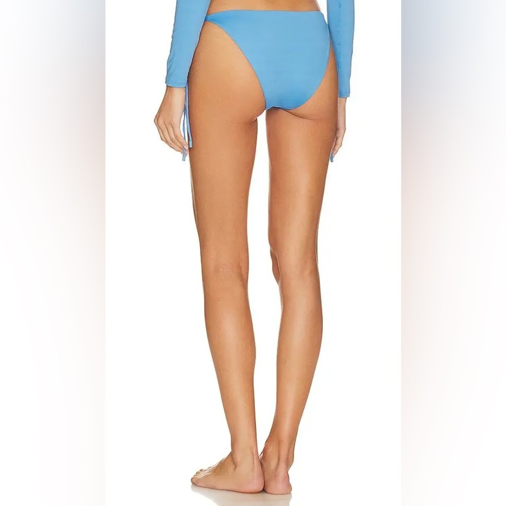 A.L.C. Amina Side Tie Bikini Bottom Blue Medium - Picture 2 of 3